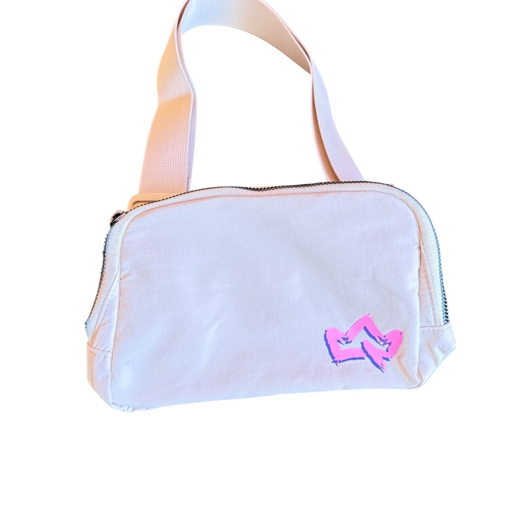 Stylish cross body belt Bag with Pink Accents